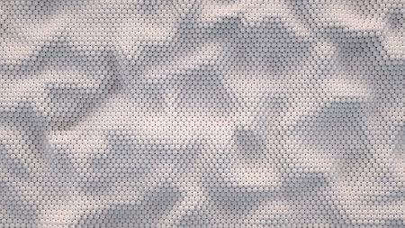 Abstract ivory background from random spheresの写真素材