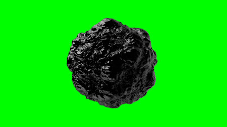 Fluid liquid blob, metaball morphing. Glossy liquid deform organic molecule.の写真素材