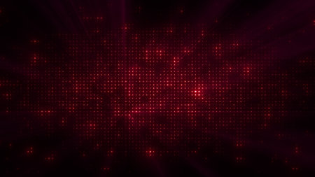 Flashing particle pattern with beams, rays.の写真素材