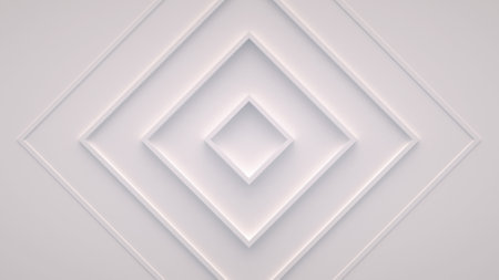 Wave from concentric squares on the surface. Bright, milky radio wave abstract background.の写真素材