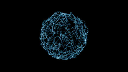 Abstract sphere from neuron swirlsの写真素材