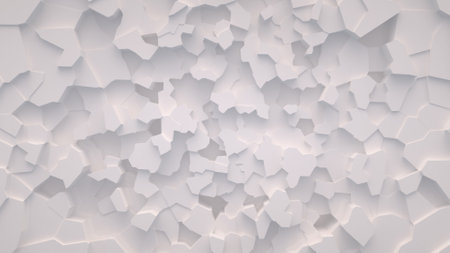 Pieces of fractured, broken surface.の写真素材