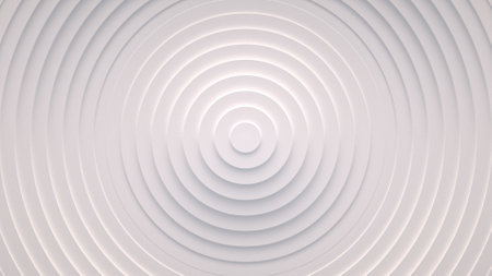 Wave from concentric circles, rings on the surface. Bright, milky radio wave abstract backgroundの写真素材