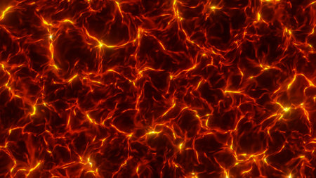 Abstract smooth fractal waves background. fire likeの写真素材
