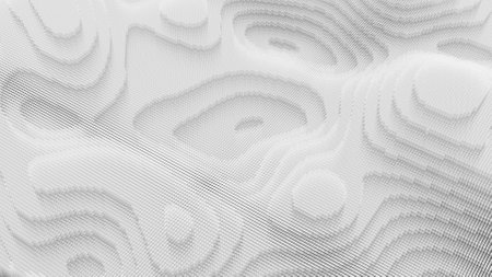 Topographic map, terrain like abstract backdrop. Fractal background from layered circles.の写真素材