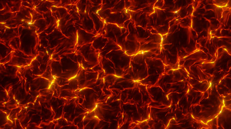 Abstract smooth fractal waves background. fire likeの写真素材