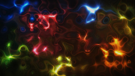 Fractal colorful swirl plasma backgroundの写真素材