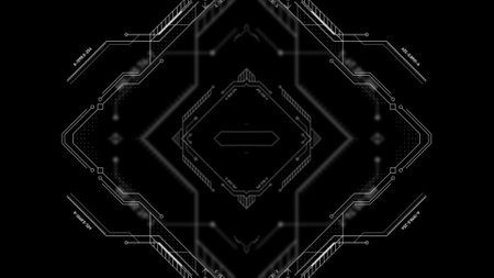 Travel through abstract technology digital tunnel.の写真素材