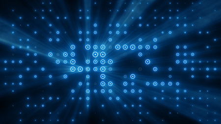 Flashing particle pattern with beams, rays.の写真素材