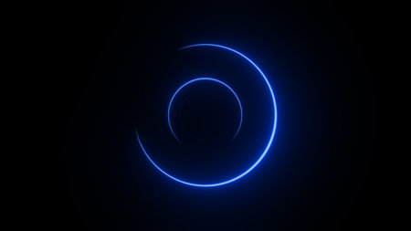 Colorful glow strokes. neon lightの写真素材