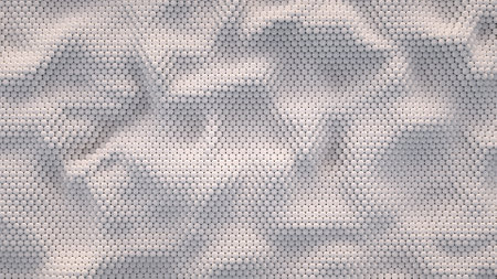 Abstract ivory background from random spheresの写真素材