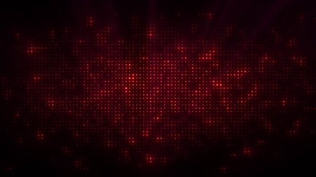 Flashing particle pattern with beams, rays.の写真素材