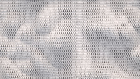 Abstract ivory background from random spheresの写真素材