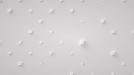 Abstract background with cubes on light ivory, porcelain surface.の写真素材