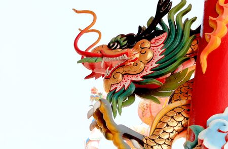 Chinese style dragon statueの写真素材