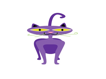 Purple cat の写真素材