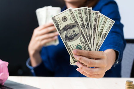 Show Making money Dollars One Hundred Dollar Banknotes.