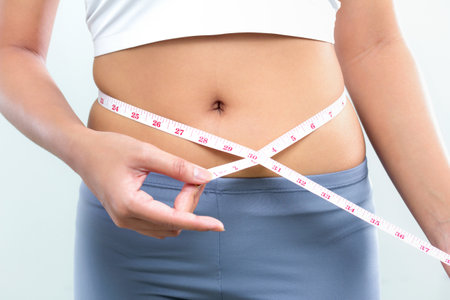 Healthy woman weight lossの写真素材