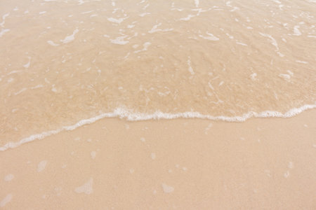 Soft smooth waves on the beach.の写真素材