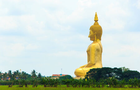 Buddha is in temple WAT MUANG  at ANGTHONG  Thailand .の写真素材