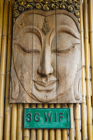 The connection area in thai restaurantのeditorial素材