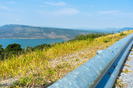The dam's view from the mountain in Nakhon Ratchasimaの写真素材