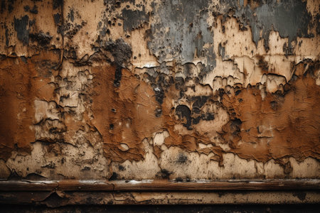 Old grunge wall texture background. Wall surface with peeling paint.の素材