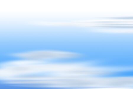 Blue sky, wind and white clouds illustrationの写真素材