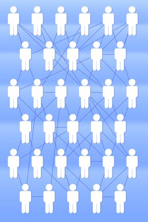 social  networking concept a lot of people connected by a networkの写真素材