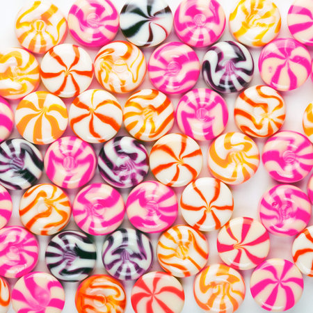 sweet caramel candies macro shot