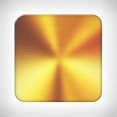 Gold texture icon (button) on neutral background, template for applications (app), web user interfaces, internet sites and business presentations.の写真素材