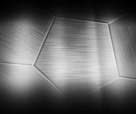 Dark metal texture neutral background with brushed chrome surfaceの写真素材