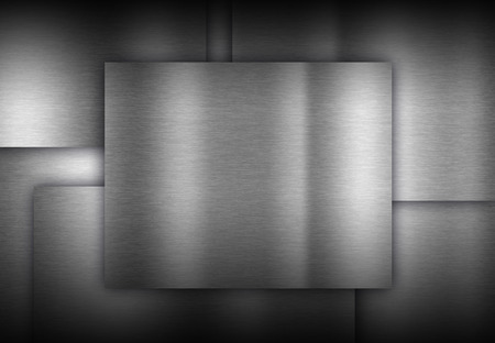 Dark metal texture neutral background with brushed chrome surfaceの写真素材