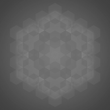 Sacred geometry abstract symbol gray background, designer templateの写真素材