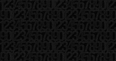 Abstract dark background with the image of numbers to illustrate the design work of cryptography, computer technology or security systemsの写真素材