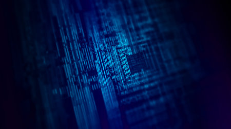 Abstract dark blue background for use in illustrations related to computers, information or data...