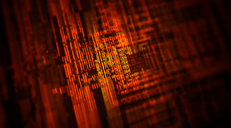 Abstract dark red background for use in illustrations related to computers, information or data...