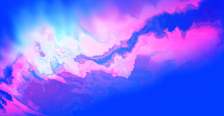 Blurred blue and violet background with a texture similar to watercolor paints on a water surface.