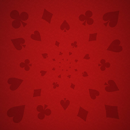 pattern for a casino on the red cloth