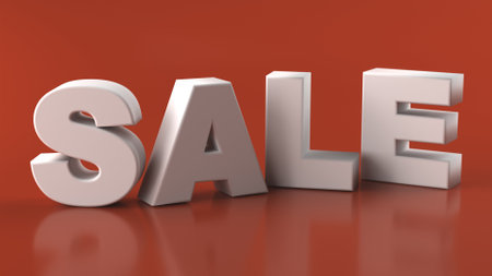 Sale text banner, 3d backgroundの写真素材