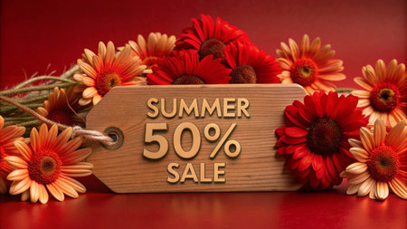 Sale text banner, Sale photo