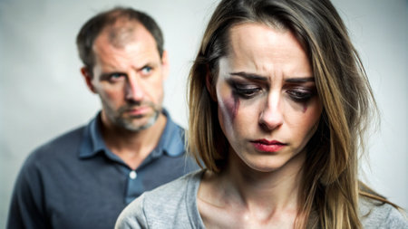 Stop domestic violence against womenの素材