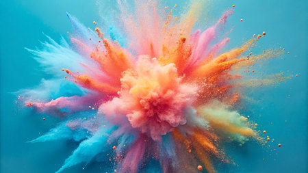 Explosion of colored powderの素材