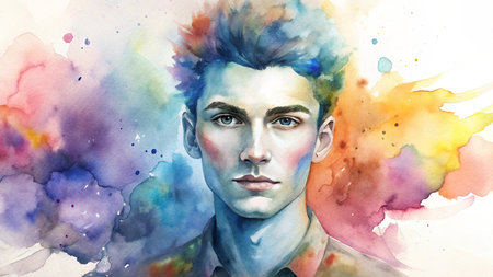 Bright watercolor stainsの素材