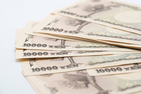 Close up japanese currency yen money banknote. Background concept for japan  economy.の写真素材