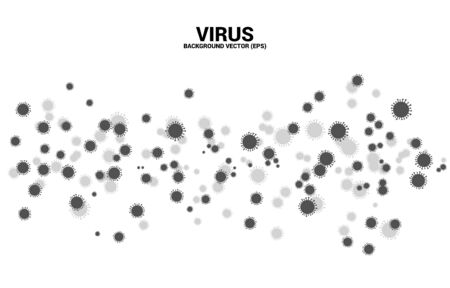 Close up particle Corona virus background. Concept for flu sickness and illness.のイラスト素材