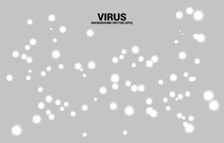 Close up particle Corona virus background. Concept for flu sickness and illness.のイラスト素材