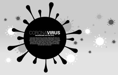 Close up Corana virus background. Concept for outbreak, flu sickness and illness.のイラスト素材