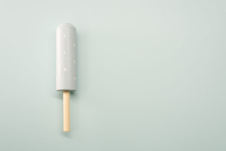 Cute wooden icecreme toy with copy space. Theme for sweet and children dessert.