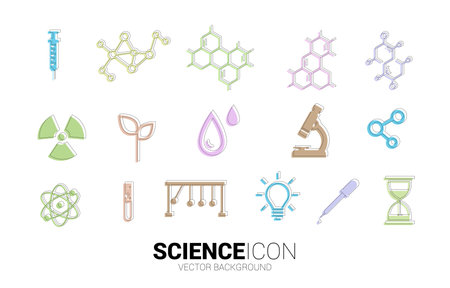 icon for science knowledge and laboratory. Concept for biology and research education.のイラスト素材